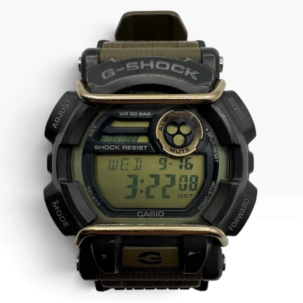 Casio G-Shock GD-400-9 Olive Green Gold Digital Watch 3434 200M